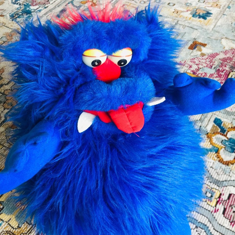 Vintage Blue Puppet Made in Korea